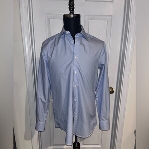 Suitsupply Traveller Blue Stripe Dress Shirt Size 15.5